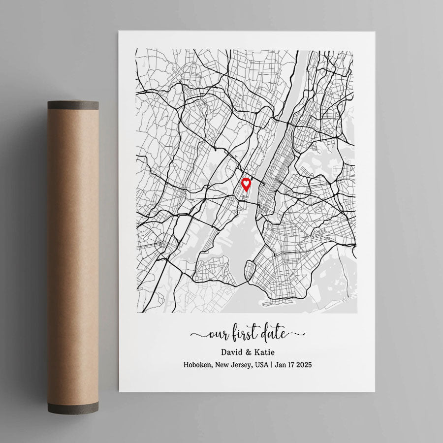 Personalized Valentine’s Day Gifts for Husband | Custom Map Prints
