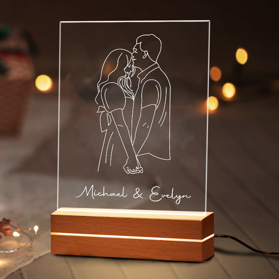 Personalized Valentine’s Gifts for Him | Custom Shape Acrylic Plaque With Name
