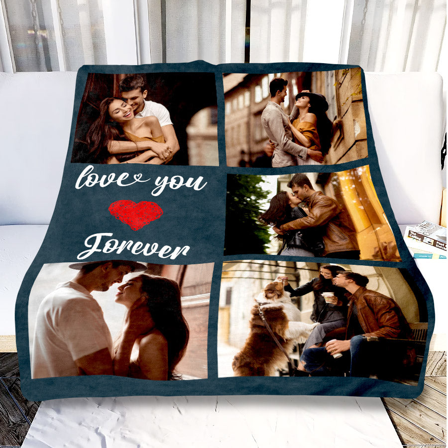 Personalized Valentine’s Gifts for Him | Custom Blanket with Pictures
