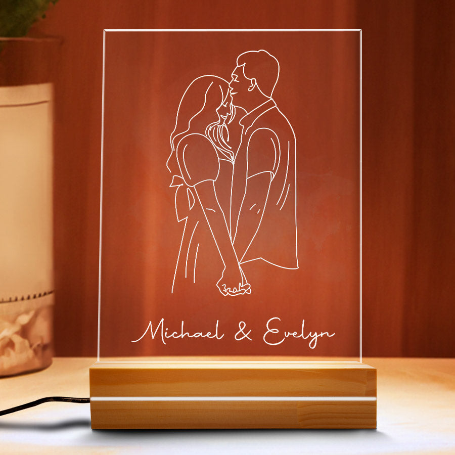 Personalized Valentine’s Gifts for Him | Custom Shape Acrylic Plaque With Name