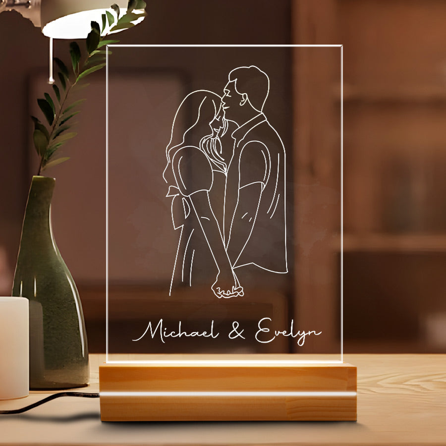 Personalized Valentine’s Gifts for Him | Custom Shape Acrylic Plaque With Name