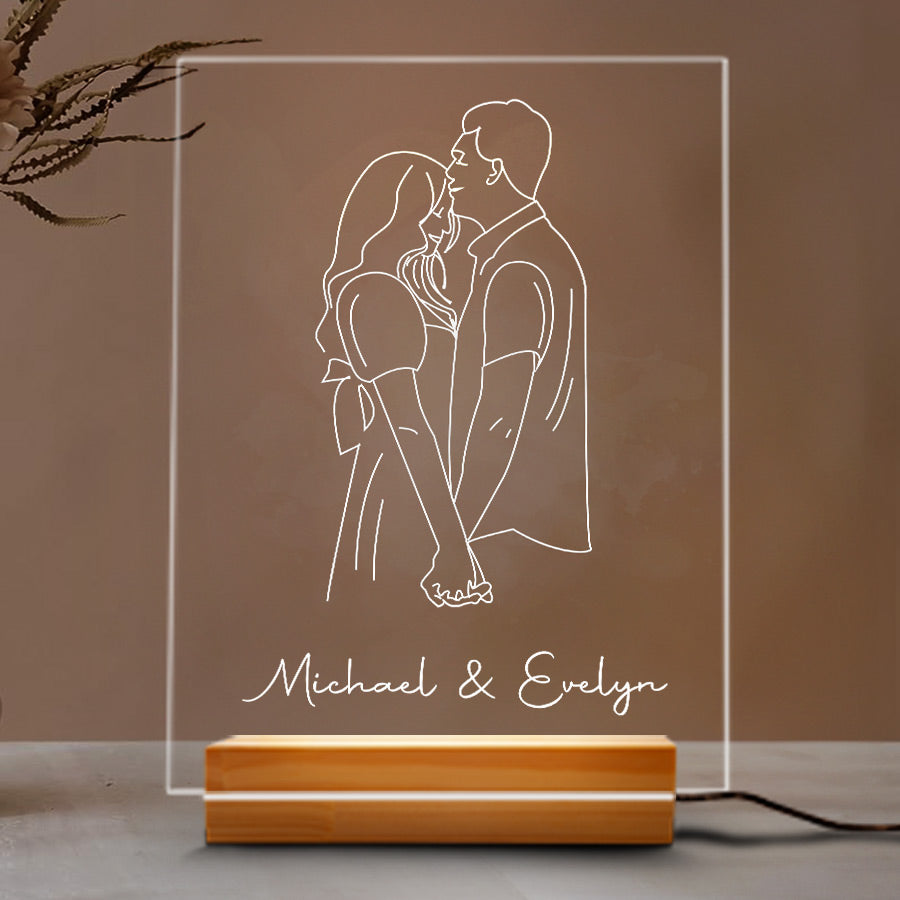 Personalized Valentine’s Gifts for Him | Custom Shape Acrylic Plaque With Name