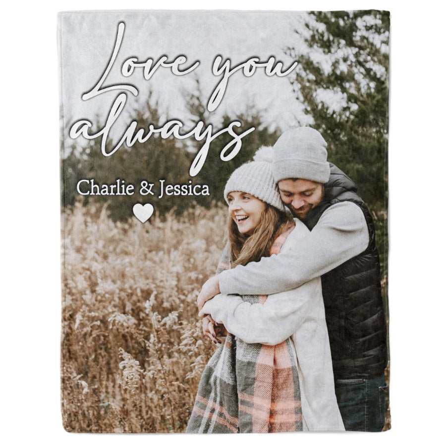 Personalized Valentines Day Gifts for Boyfriend | Custom Photo Blanket