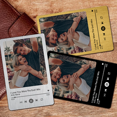Personalized Valentines Day Gifts for Him | Custom Song Wallet Insert Card