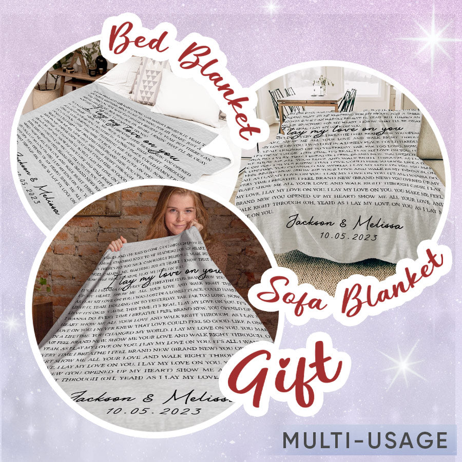 Personalized Valentines Day Gifts for Him | Custom Blanket