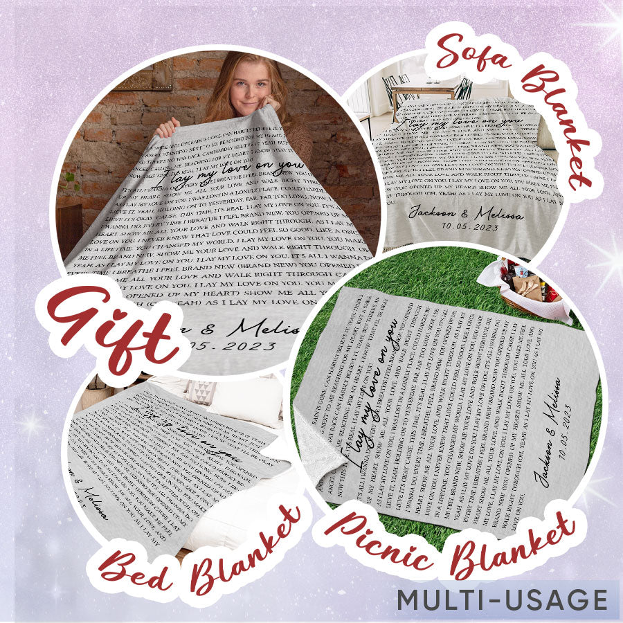 Personalized Valentines Day Gifts for Him | Custom Blanket