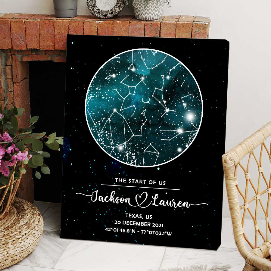 Personalized Valentines Day Gifts | Personalized Valentines Gifts for Husband | Couples Canvas Painting