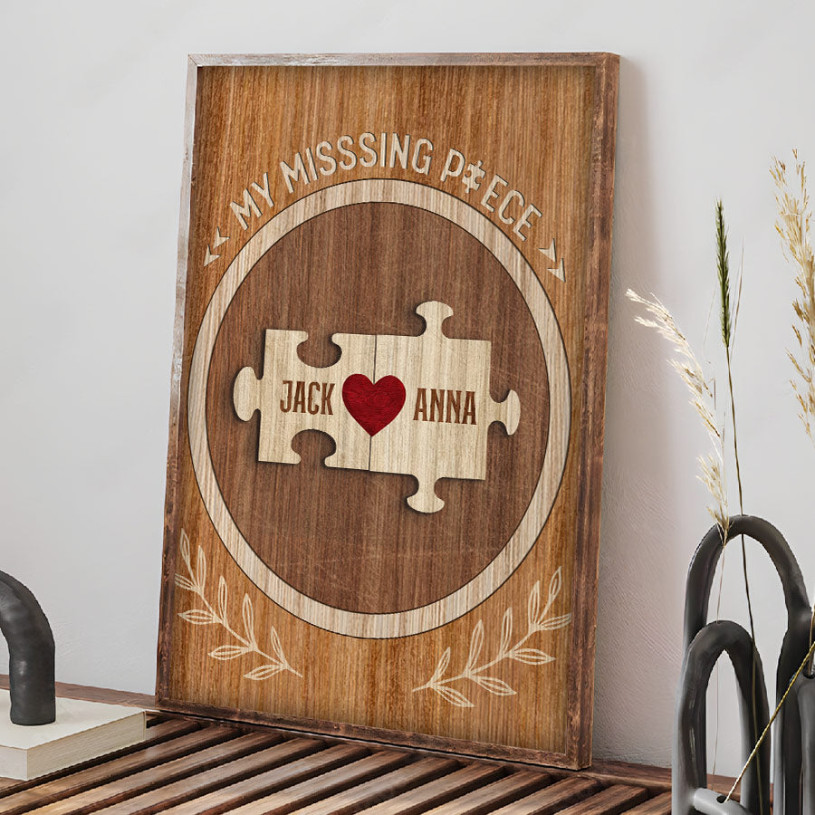 Personalized Valentines Day Gifts | Personalized Valentines Day Gifts for Him | Couple Canvas