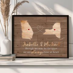 Personalized Valentines Gift For Boyfriend | Map Valentine's Day