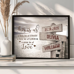 Personalized Valentine Gift For Boyfriend | Custom Canvas Wall Art