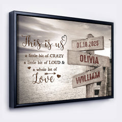 Personalized Valentine Gift For Boyfriend | Custom Canvas Wall Art