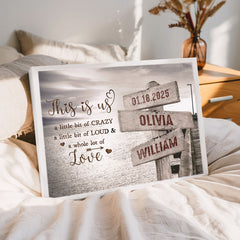 Personalized Valentine Gift For Boyfriend | Custom Canvas Wall Art