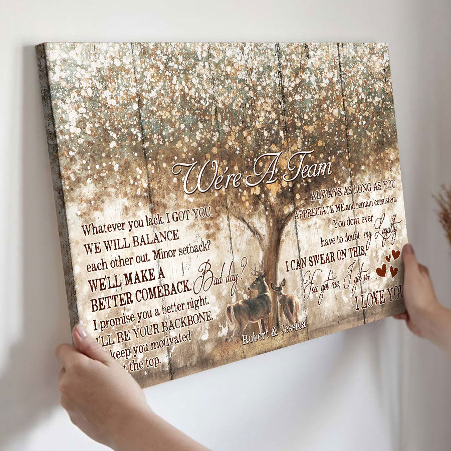 Personalized Valentines Gift for Him | Valentine Canvas Print