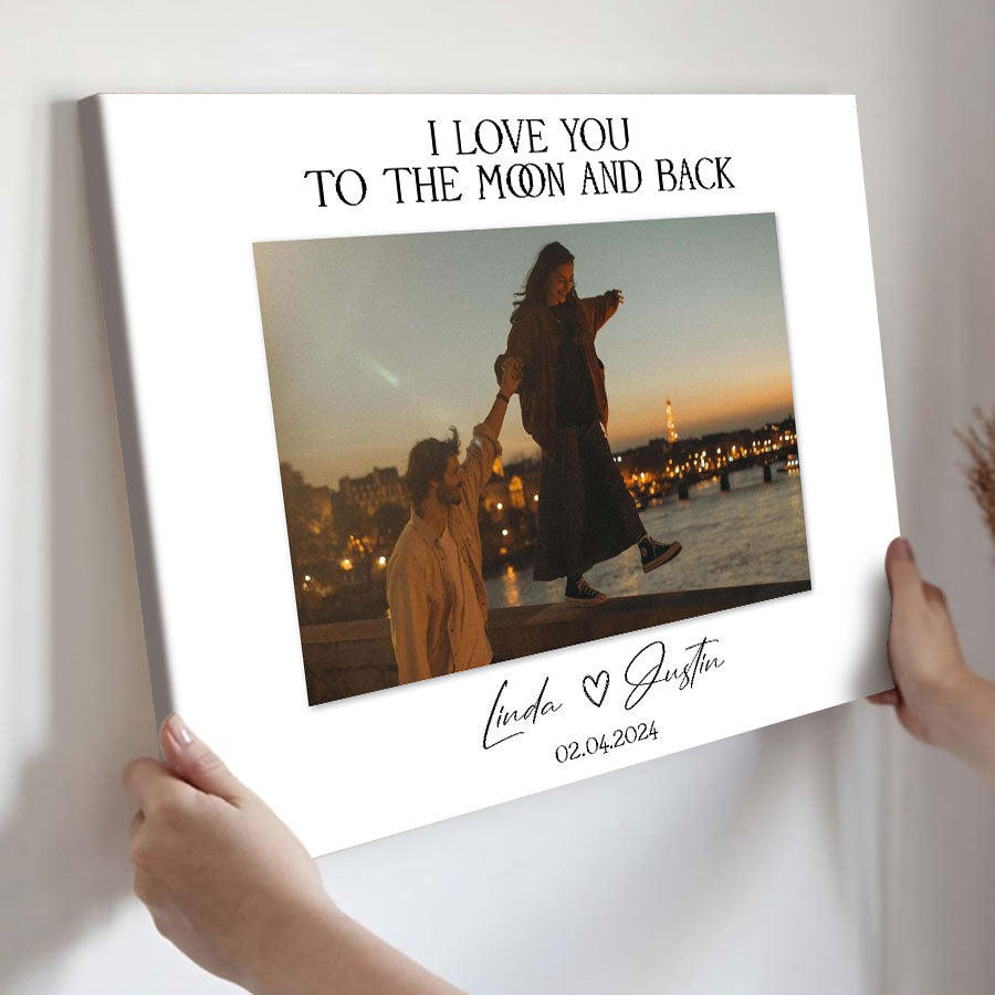 Personalized Valentines Gift for Him | Valentine Custom Canvas Print