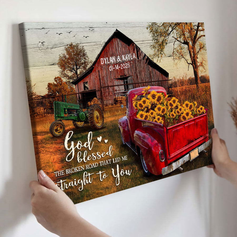 Personalized Valentines Gift for Him | Valentines Day Canvas