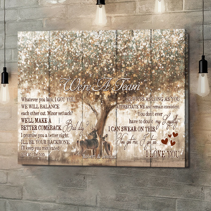 Personalized Valentines Gift for Him | Valentine Canvas Print