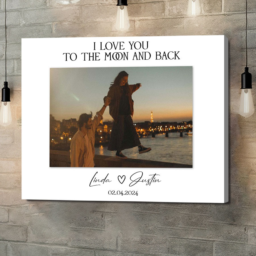 Personalized Valentines Gift for Him | Valentine Custom Canvas Print