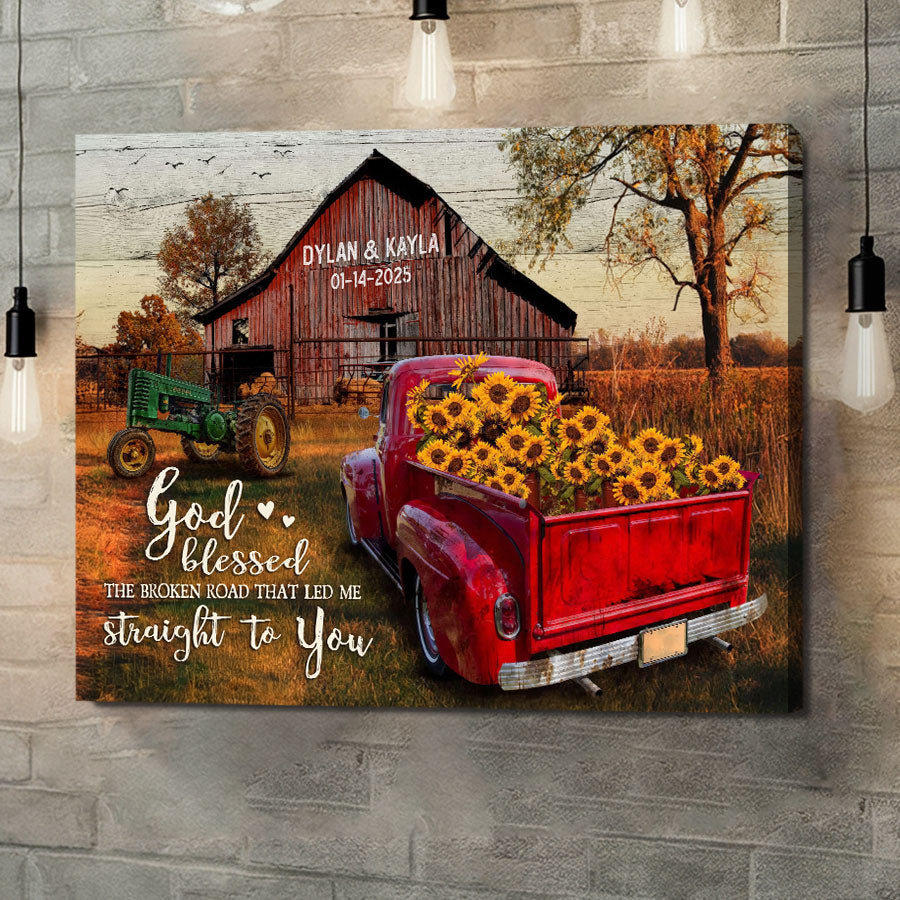 Personalized Valentines Gift for Him | Valentines Day Canvas