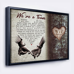 Personalized Valentines Gift for Him | Custom Canvas Print