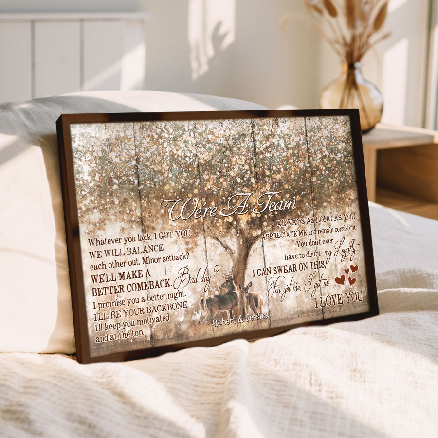 Personalized Valentines Gift for Him | Valentine Canvas Print