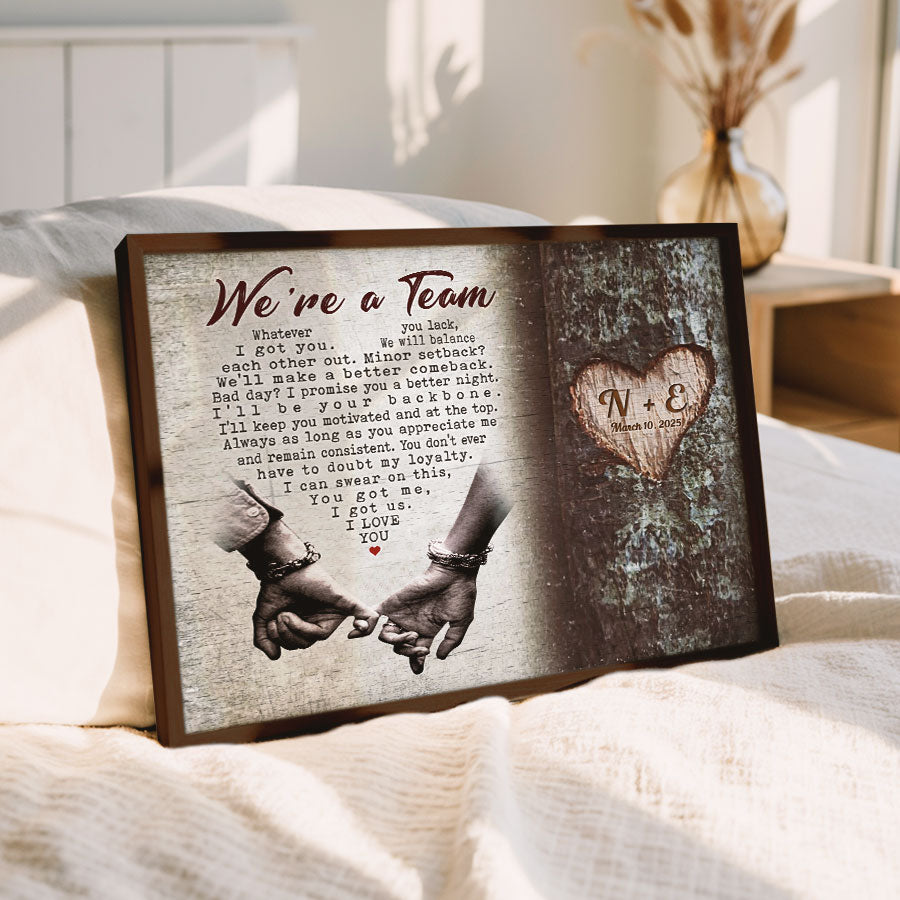 Personalized Valentines Gift for Him | Custom Canvas Print