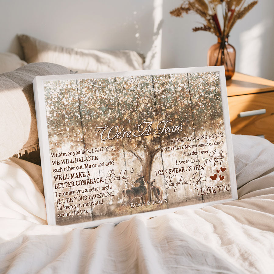 Personalized Valentines Gift for Him | Valentine Canvas Print