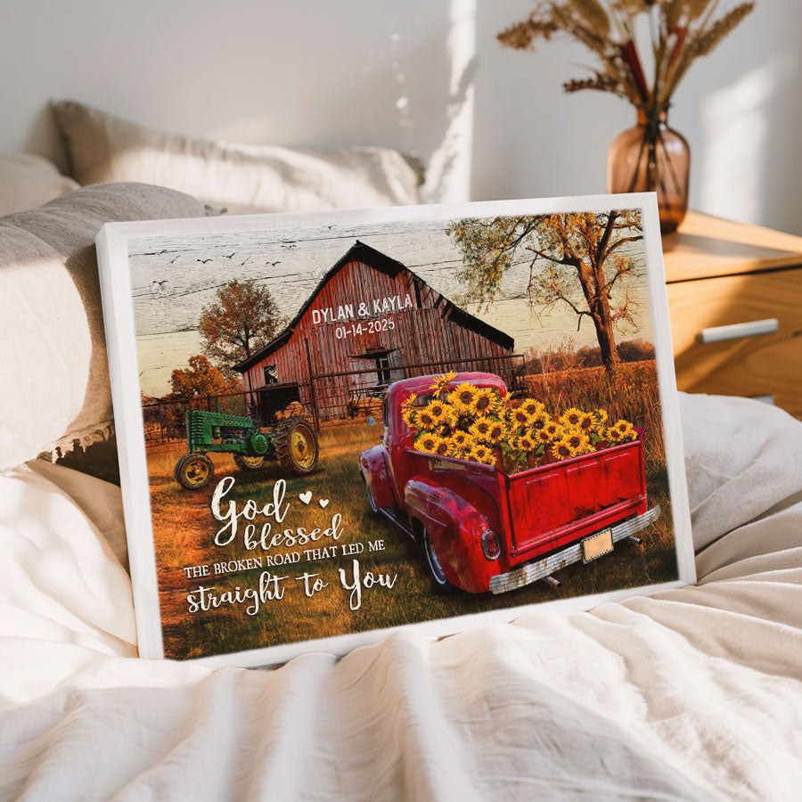 Personalized Valentines Gift for Him | Valentines Day Canvas