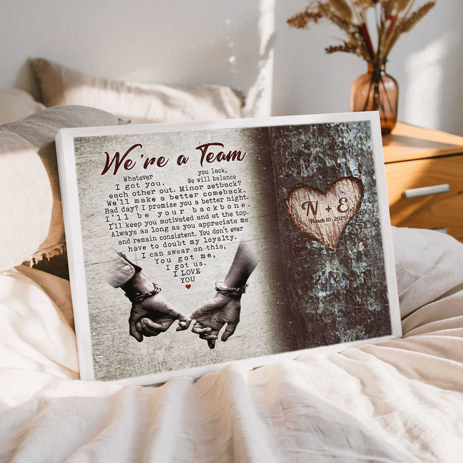 Personalized Valentines Gift for Him | Custom Canvas Print