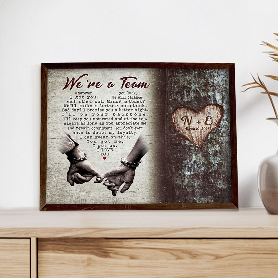 Personalized Valentines Gift for Him | Custom Canvas Print