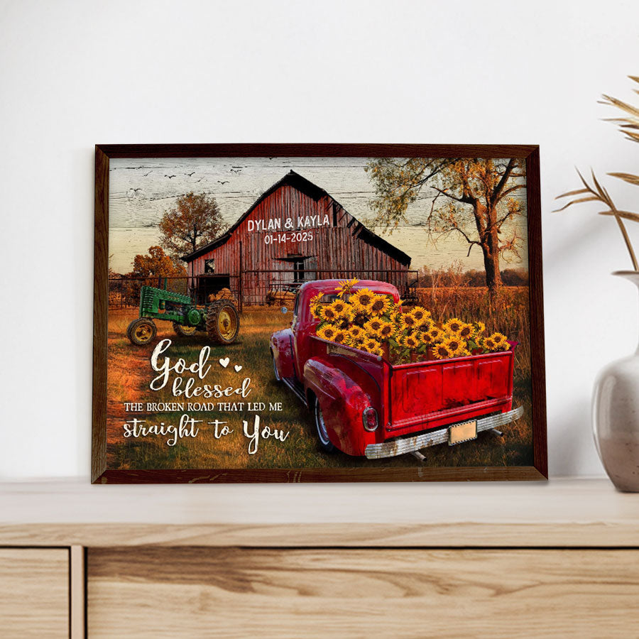 Personalized Valentines Gift for Him | Valentines Day Canvas