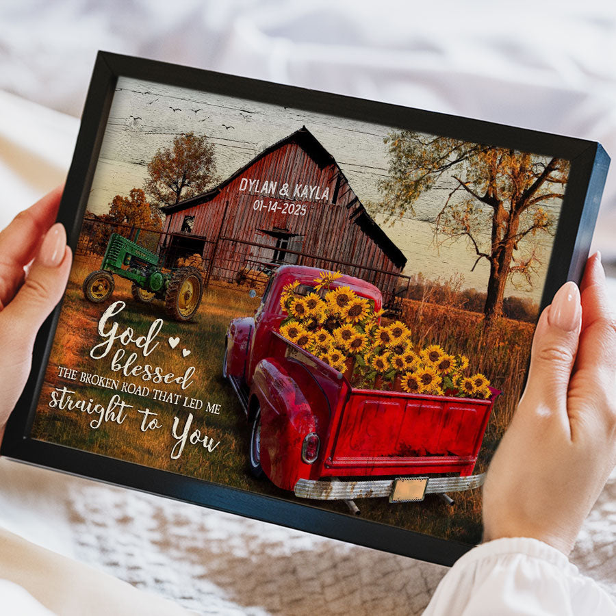 Personalized Valentines Gift for Him | Valentines Day Canvas
