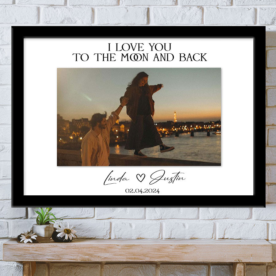 Personalized Valentines Gift for Him | Valentine Custom Canvas Print