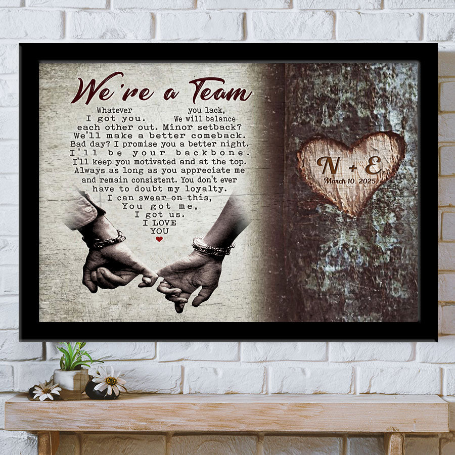 Personalized Valentines Gift for Him | Custom Canvas Print