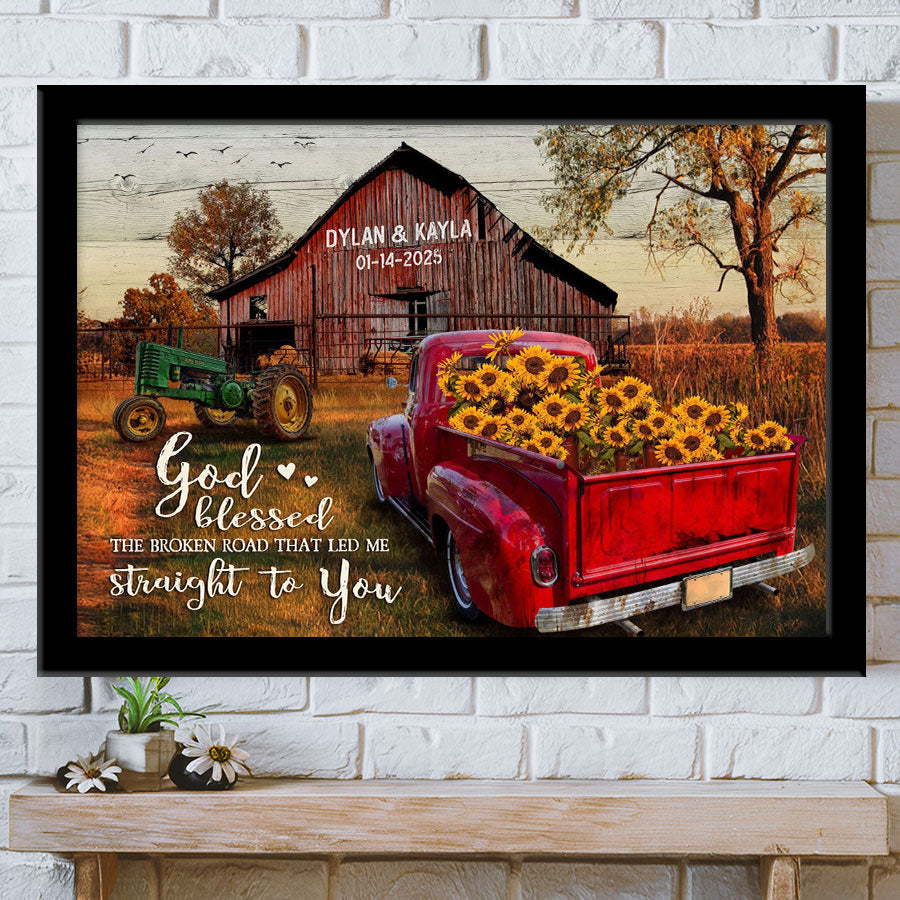 Personalized Valentines Gift for Him | Valentines Day Canvas