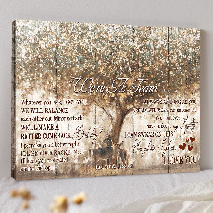 Personalized Valentines Gift for Him | Valentine Canvas Print