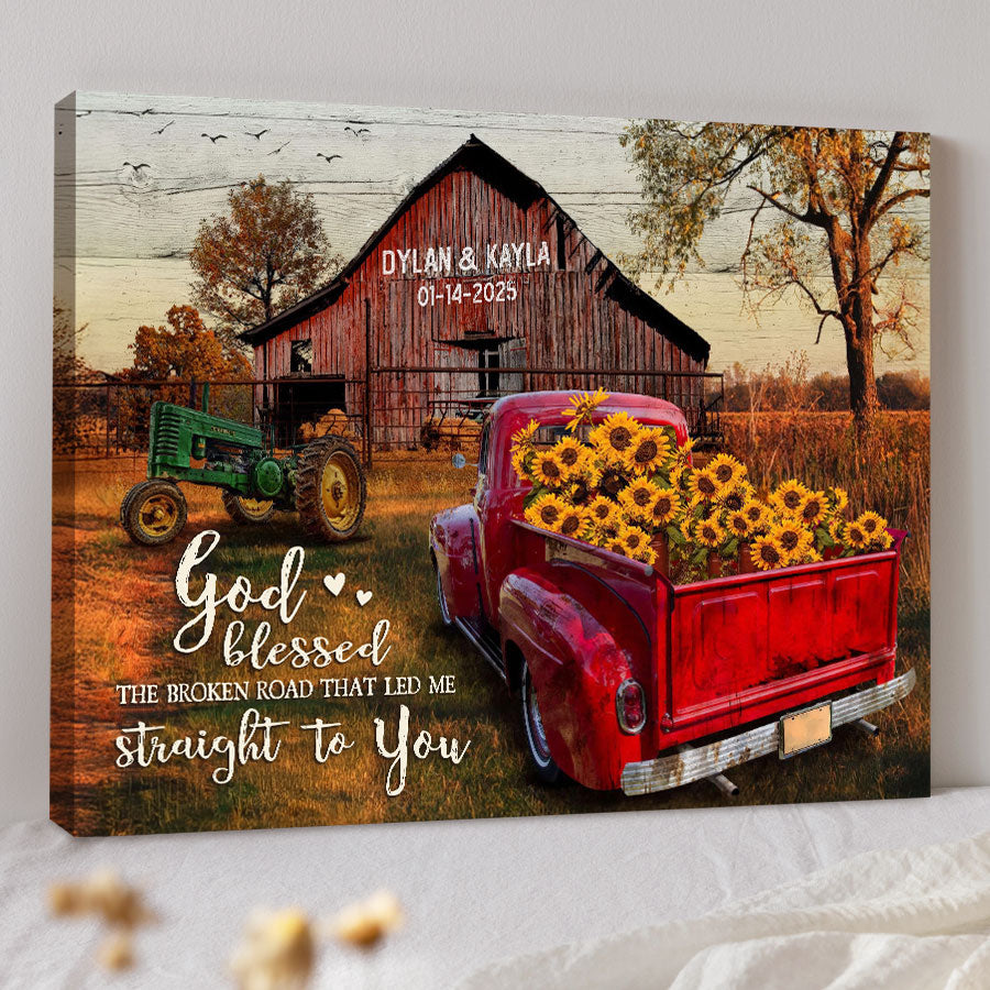 Personalized Valentines Gift for Him | Valentines Day Canvas