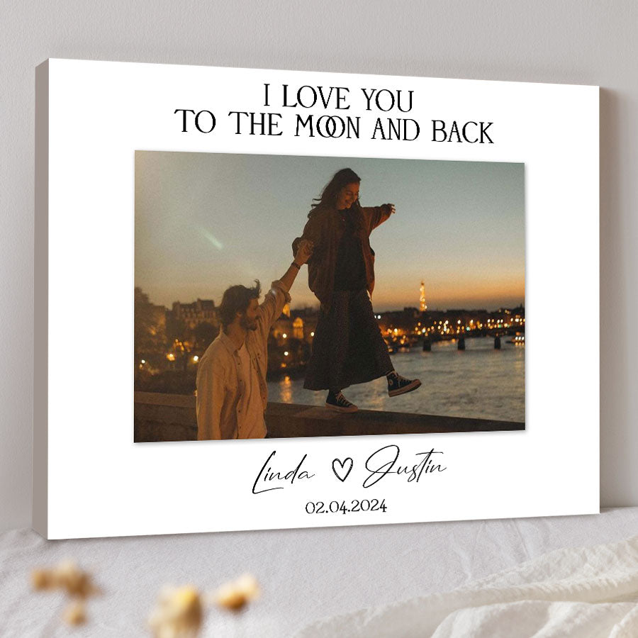 Personalized Valentines Gift for Him | Valentine Custom Canvas Print