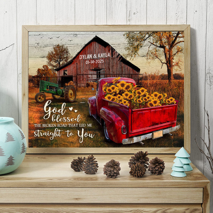 Personalized Valentines Gift for Him | Valentines Day Canvas