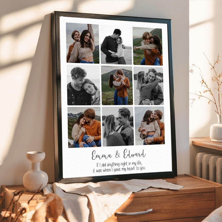 Personalized Valentines Gift for Husband | Valentine Canvas Art Print