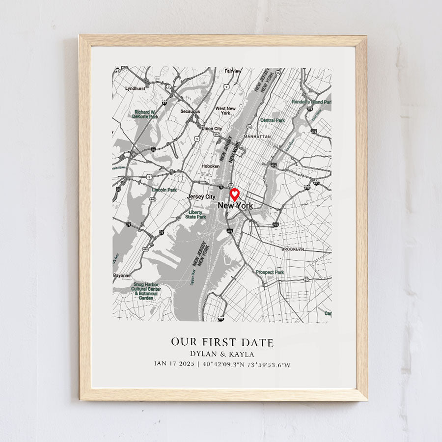 Personalized Valentines Gift for Husband | Custom Map Print