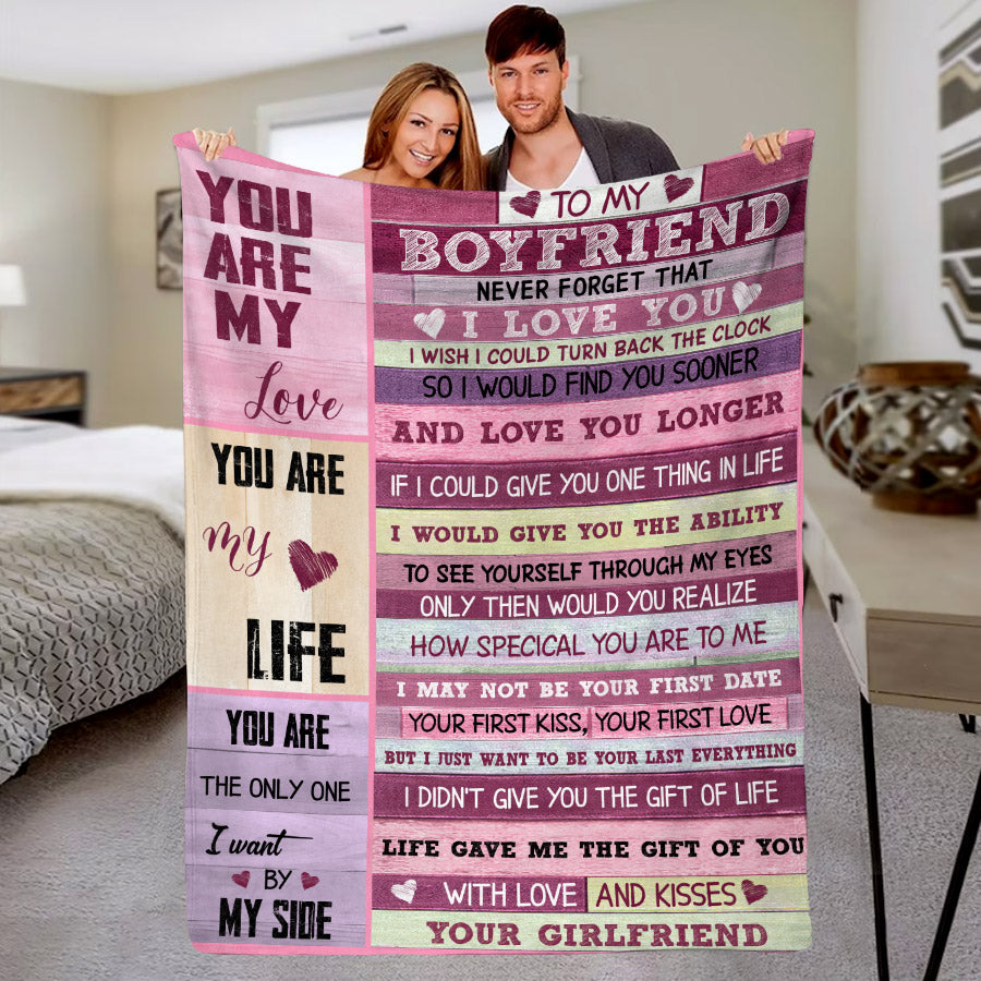 Personalized Valentines Gifts for Boyfriend | Custom Blanket