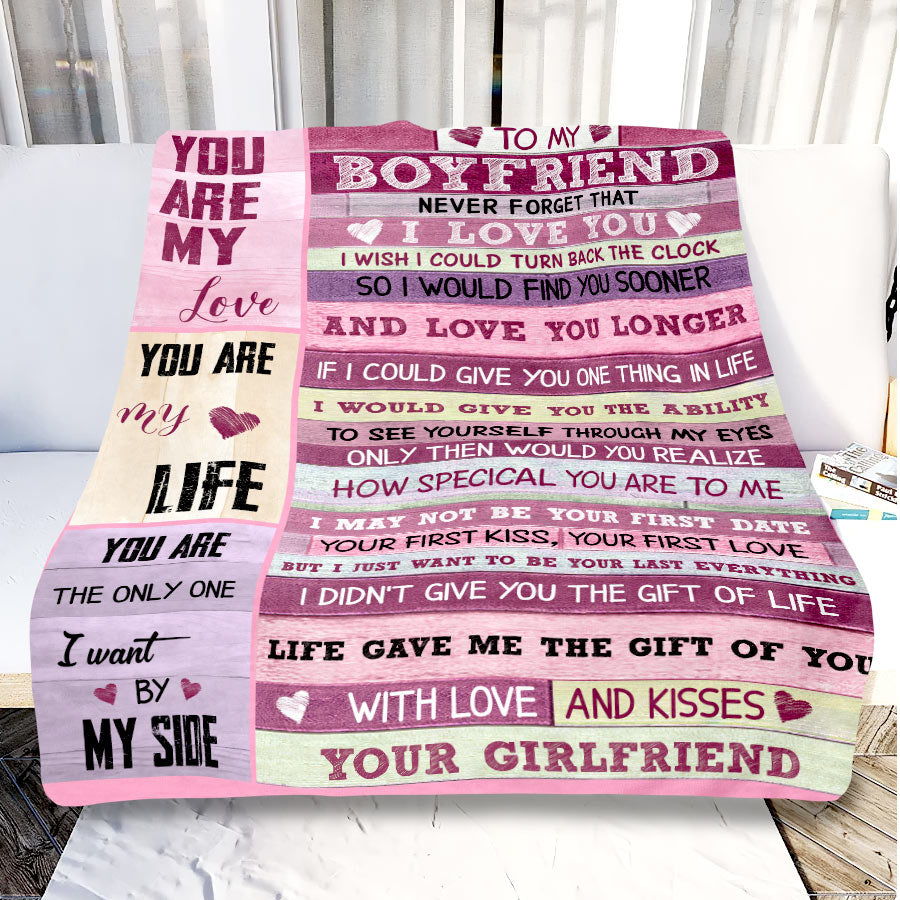 Personalized Valentines Gifts for Boyfriend | Custom Blanket