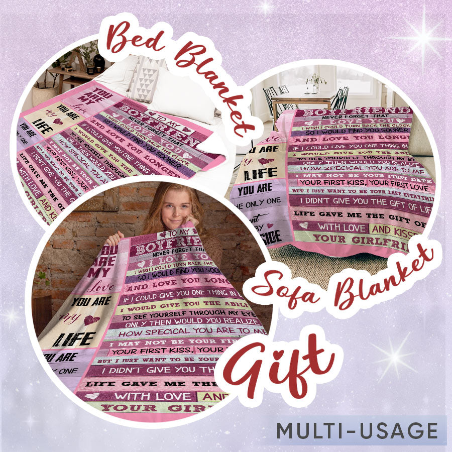 Personalized Valentines Gifts for Boyfriend | Custom Blanket