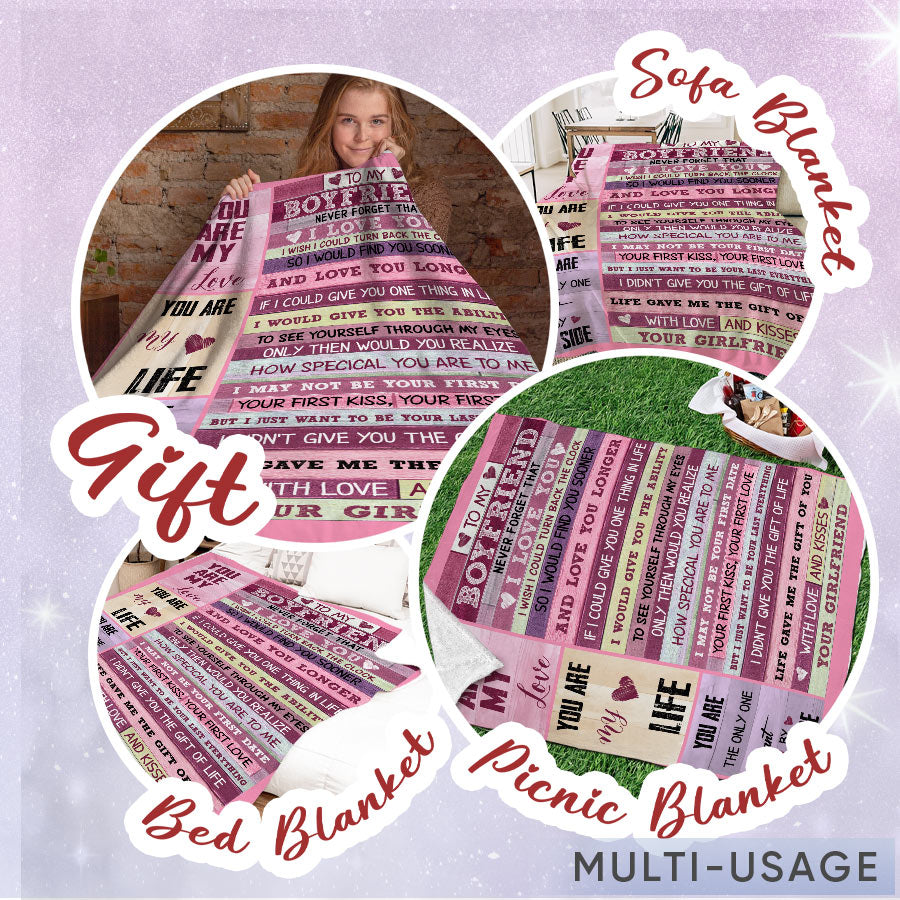 Personalized Valentines Gifts for Boyfriend | Custom Blanket