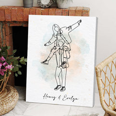 Personalized Valentines Gifts for Boyfriend | Custom Canvas Photo Prints
