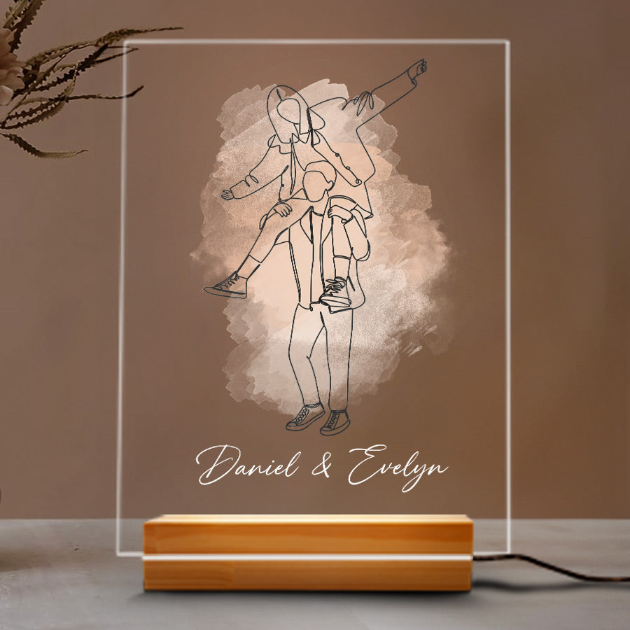 Personalized Valentines Gifts for Boyfriend | Custom Photo Night Light