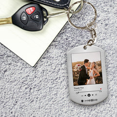 Personalized Valentines Gifts for Husband | Custom Valentines Gift | Metal Photo Keychain