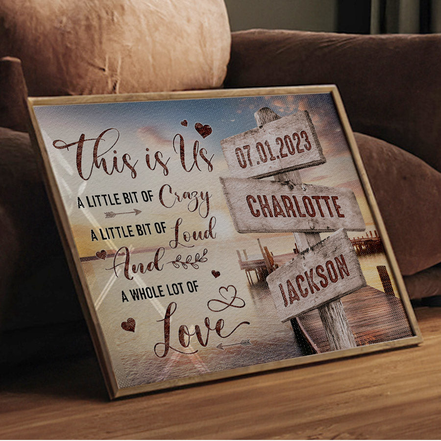 Personalized Valentines Gifts for Husband | Personalized Street Sign Canvas