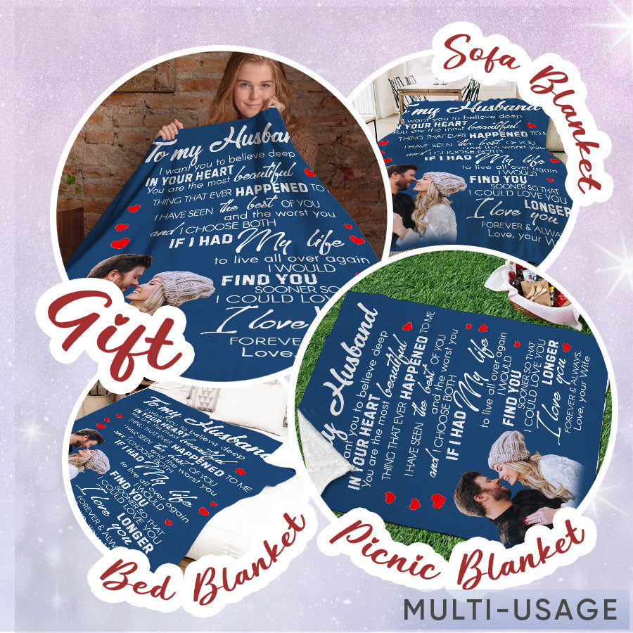 Personalized Valentines Gifts for Husband | Custom Blankets