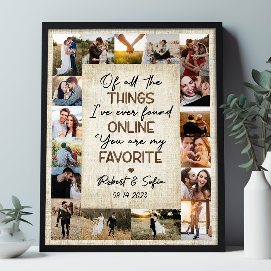 Personalized Valentines Gifts for My Boyfriend | Custom Canvas Photo Prints